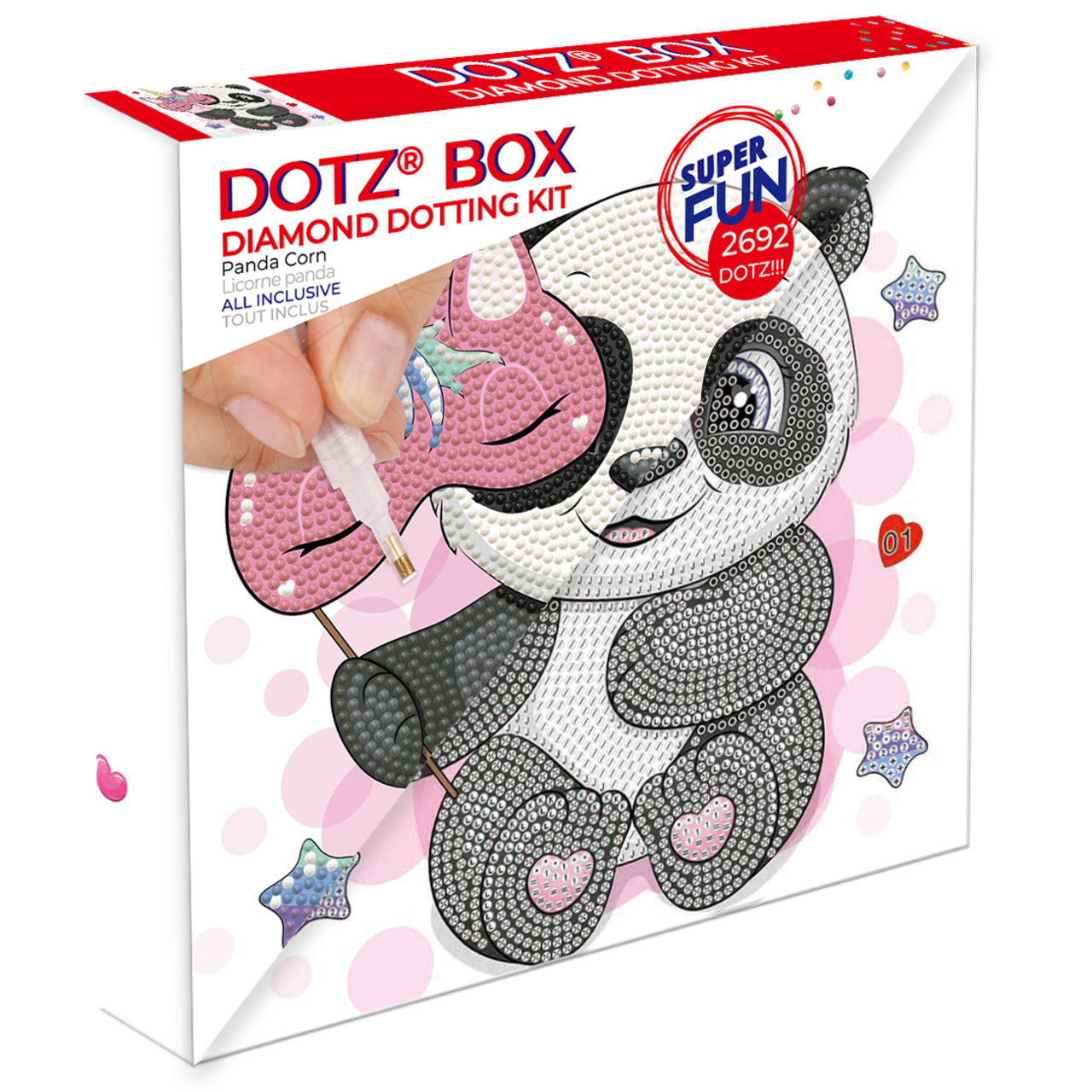 Diamond Dotz Panda Corn Diamond Painting Kits for Adults - Diamond Art Kits a Relaxing Creative Craft Kit with Dotz Gems 8.7x8.7